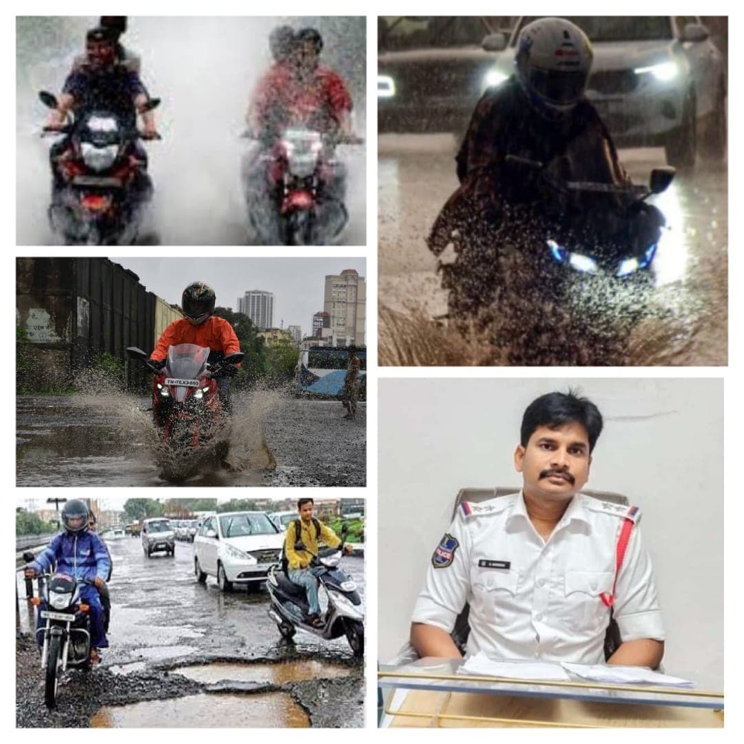 వాహనదారులకు పలు జాగ్రత్తలు తెలిపిన ట్రాఫిక్ ఎస్సై నరేష్